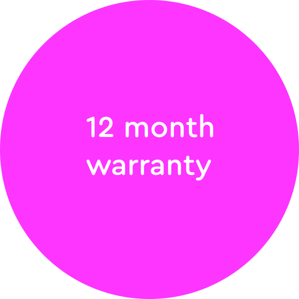12 months warranty purple 