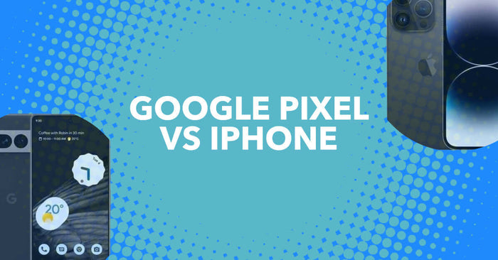 A featured image for an article facing off Google Pixel vs iPhone on ur.co.uk