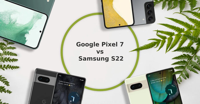 A feature image about Google Pixel 7 vs Samsung S22.